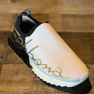 Dolce & Gabbana White and Black Sorrento Low Top Men Casual Sneakers Shoes